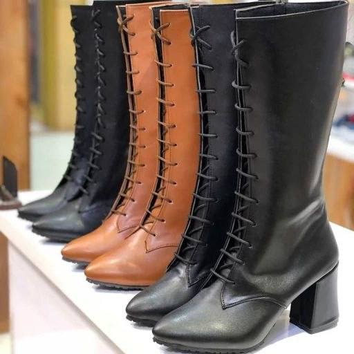 بوت پاشنه دار ۷سانتی جنس زیره عاج دار یخ شکن کف تکسون خارجی